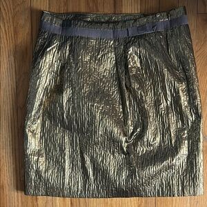 Vintage SimplyVera Gold Textured Skirt
